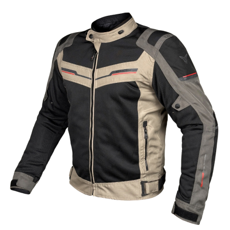 Geacă moto Nordcode Escape WP de vară cu membrană, negru/nisipiu/oliv [1]
