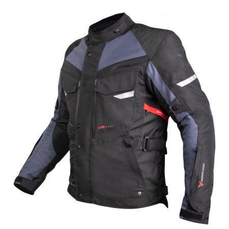 Geacă moto Nordcode Force de iarnă impermeabilă, negru/gri [2]