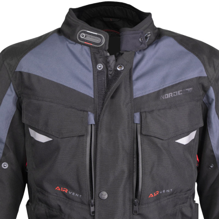 Geacă moto Nordcode Force de iarnă impermeabilă, negru/gri [5]