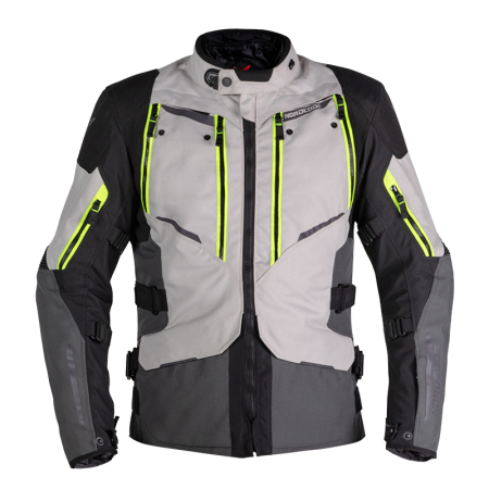 Geacă moto Nordcode Odyssey touring 4 sezoane, gri deschis/fluo [1]