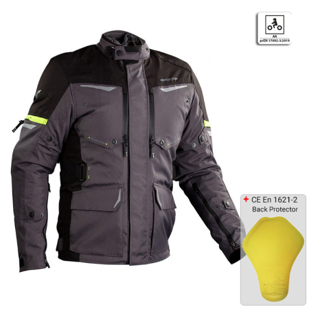 ECHIPAMENTE - Geacă moto Nordcode Senegal touring 4 sezoane, gri închis/fluo