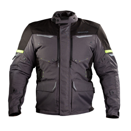 Geacă moto Nordcode Senegal touring 4 sezoane, gri închis/fluo [2]
