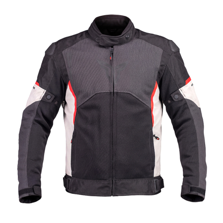 Geacă moto Nordcode Top Speed Air WP de vară cu membrană, negru/gri [1]
