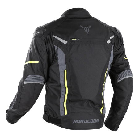 Geacă moto Nordcode Viper Evo sport de iarnă, negru/galben fluo [1]