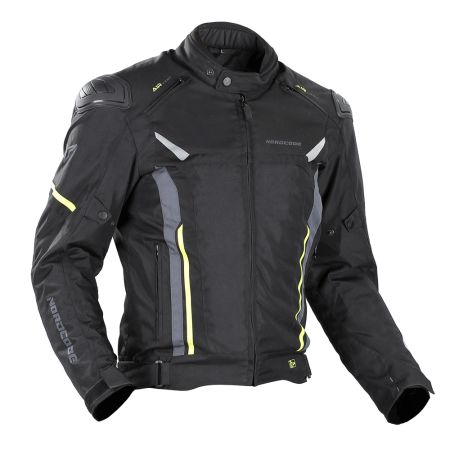 Geacă moto Nordcode Viper Evo sport de iarnă, negru/galben fluo [3]