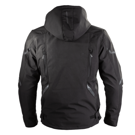 Geacă moto Nordcode X-City hoodie softshell, negru [3]