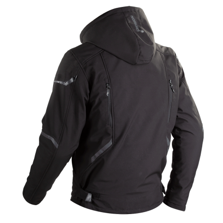 Geacă moto Nordcode X-City hoodie softshell, negru [2]