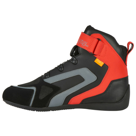 Ghete moto Furygan V4 Easy D3O impermeabile, negru/roșu [1]