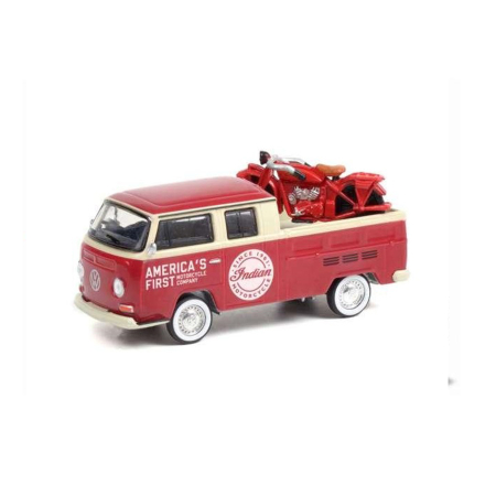 Idei de Cadou - GreenLight [1:64] - Volkswagen 1968 Type 2 with 1920 Indian Scout