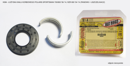 4T - HOT RODS - rulmenti arbore cotit POLARIS SPORTSMAN 700/800 '06-'14, RZR 800 '04-'14 (cuzineti + USZCZELNIACZ)