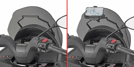 Genți, huse și suporturi telefon și GPS - KAPPA - bara suport pentru genti și suport GPS/telefon PIAGGIO MP3 310 '25