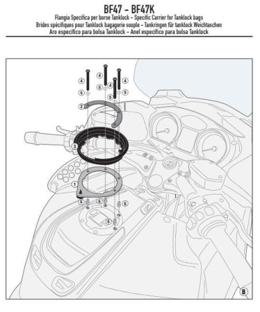Accesorii bagaje - KAPPA - inel Tanklock BMW R 1200RT (05-13)