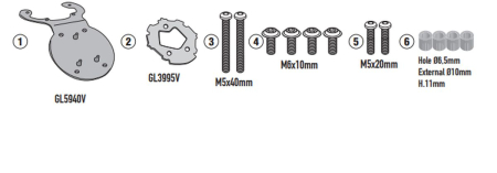 Accesorii bagaje - KAPPA - inel Tanklock CF MOTO MT 450 '24