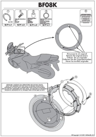 Accesorii bagaje - KAPPA - inel Tanklock DUCATI