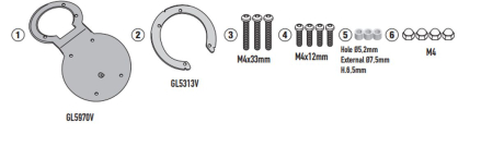 Accesorii bagaje - KAPPA - inel Tanklock ROYAL ENFIELD HIMALAYAN 450 '24-, (NIE PASUJE DO RA311, RA311R, RA311R2)