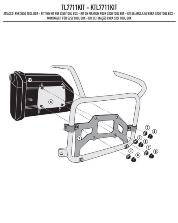 Accesorii bagaje - KAPPA - prindere cutie de scule KS250 pentru suportul KL7711