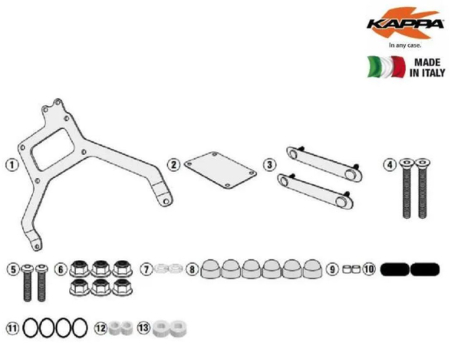 Accesorii bagaje - KAPPA - prindere cutie de scule KS250 pentru suportul KLR1144