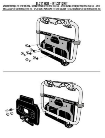 Accesorii bagaje - KAPPA - prindere cutie de scule KS250 pentru suporturile KL3105 și KL3112