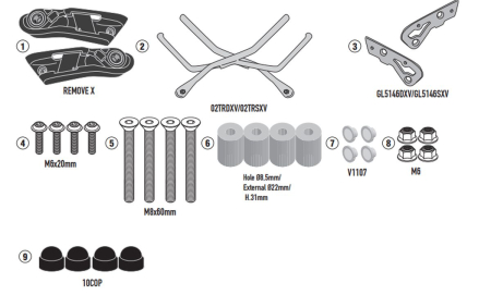 Suporturi și plăci - KAPPA - suport genti laterale SZYBKIEGO montaj remove-x KAWASAKI cu 650 RS '22-'25