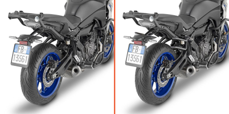 Suporturi și plăci - KAPPA - suport genti laterale SZYBKIEGO montaj remove-x YAMAHA TRACER 7 '20-'25, TRACER 7GT '20-'24