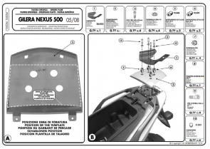 Suporturi și plăci - KAPPA - suport top case GILERA NEXUS 125/250/300/500 (06-14) (cu placă MONOLOCK)