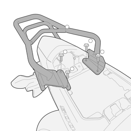 Suporturi și plăci - KAPPA - suport top case HONDA CB 500F (13-15), CBR 500R (13-15) (fără placă)