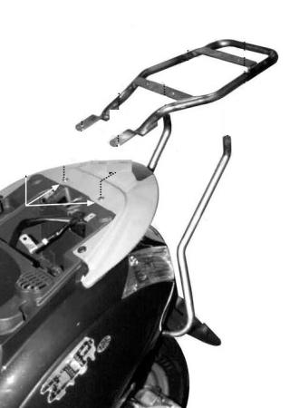 Suporturi și plăci - KAPPA - suport top case PIAGGIO ZIP 50 > 125 (00-12) (fără placă) - scos din oferta