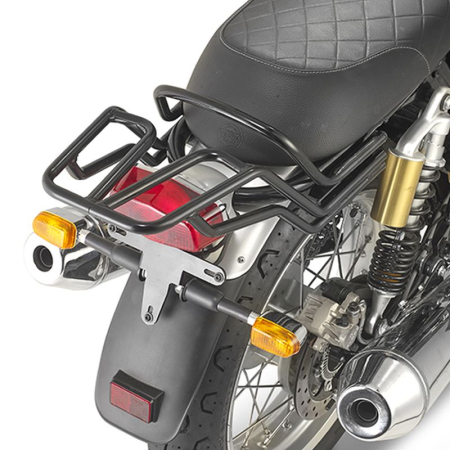 Suporturi și plăci - KAPPA - suport top case ROYAL ENFIELD INTERCEPTOR 650 '19-'25 CONTINENTAL GT 650 '20-'25 negru (fără placă)