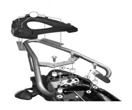 Suporturi și plăci - KAPPA - suport top case SUZUKși GLADIUS 650 (09-16) (cu placă MONOLOCK)