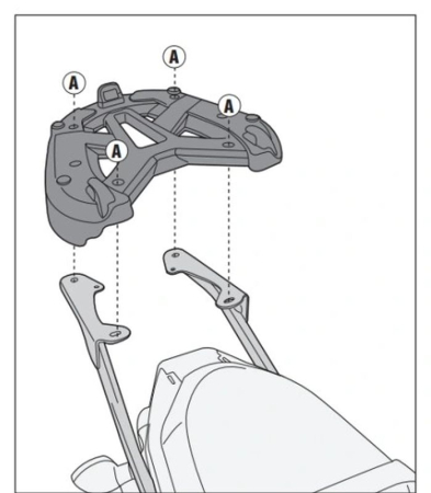 Suporturi și plăci - KAPPA - suport top case YAMAHA MT 07 700 (14-17) (fără placă)