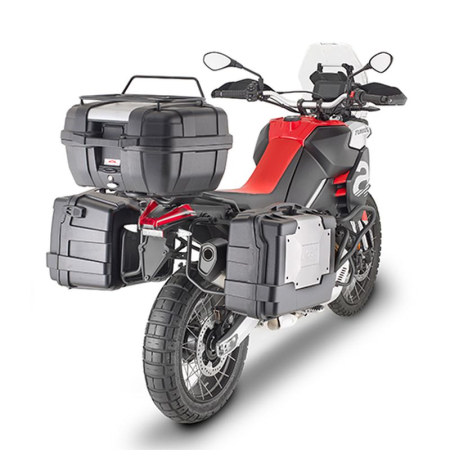 Suporturi și plăci - KAPPA - suport valize laterale MONOKEY APRILIA TUAREG 660 '21 -'25 TUAREG RALLși '25 și pentru valize retro-fit KVE K'VENTURE ALU și KMS K'MISSION ALU