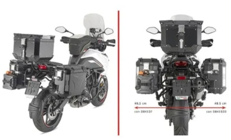 Suporturi și plăci - KAPPA - suport valize laterale MONOKEY cam Side BENELLși TRK 702 > X '23-'25 - pentru valize KVG K'VOYAGER ALU - dreapta KVGS33 decupat