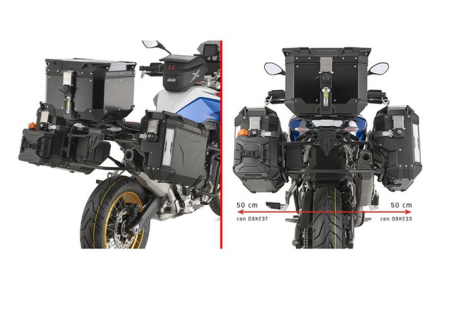 ACCESORII - KAPPA - suport valize laterale MONOKEY cam Side BMW F 900 GS '24-, - pentru valize KVG K'VOYAGER ALU - dreapta KVGS33 decupat