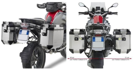 Suporturi și plăci - KAPPA - suport valize laterale MONOKEY cam Side BMW R 1200 GS (13-18), R 1250 GS (19-23), R 1250 GS ADVENTURE (19-24) - pentru valize KFR K'FORCE și KVG K'VOYAGER ALU