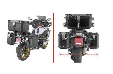 Suporturi și plăci - KAPPA - suport valize laterale MONOKEY cam Side BMW R 1200 GS > ADV '13-'18, R 1250 GS > ADV '19-'24 - pentru valize KVG K'VOYAGER ALU - dreapta KVGS33 decupat