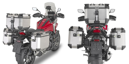 Suporturi și plăci - KAPPA - suport valize laterale MONOKEY cam Side HONDA NC 750X '21-'25 pentru valize KFR K'FORCE și KVG K'VOYAGER ALU