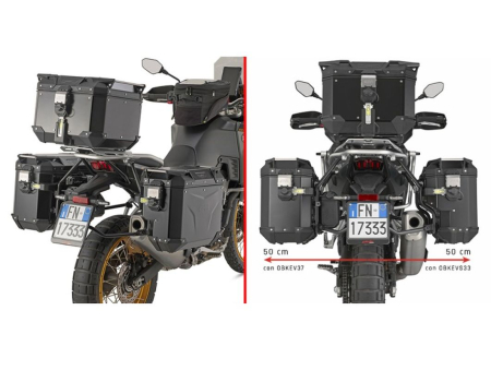 Suporturi și plăci - KAPPA - suport valize laterale MONOKEY cam Side KOVE 800 X PRO '24-'25 - pentru valize KVG K'VOYAGER ALU - dreapta KVGS33 decupat