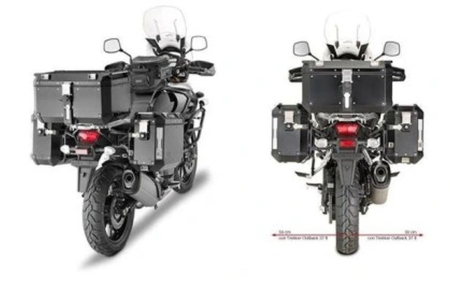 Suporturi și plăci - KAPPA - suport valize laterale MONOKEY cam Side SUZUKși DL 1000 V-STROM '14-'19, - pentru valize KFR K'FORCE și KVG K'VOYAGER ALU