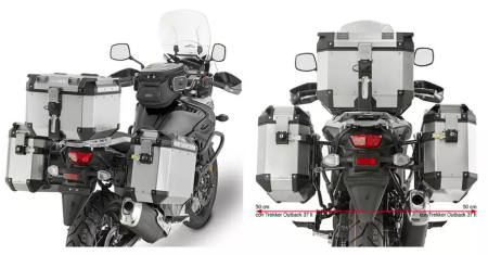 Suporturi și plăci - KAPPA - suport valize laterale MONOKEY cam Side SUZUKși DL 650 V-STROM '17-'24 - pentru valize KFR K'FORCE și KVG K'VOYAGER ALU