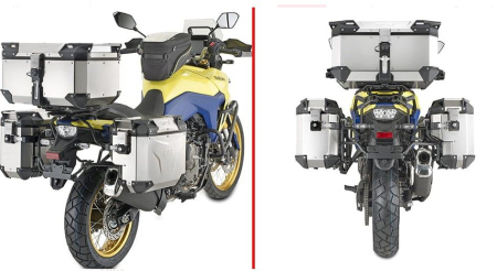 Suporturi și plăci - KAPPA - suport valize laterale MONOKEY cam Side SUZUKși V-STROM 800 DE > SE '23-'25 - pentru valize KVG K'VOYAGER ALU - dreapta KVGS33 decupat