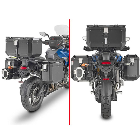 Suporturi și plăci - KAPPA - suport valize laterale MONOKEY cam Side TRIUMPH TIGER 1200 GT EXPLORER/RALLY EXPLORER '22-'25, - pentru valize KFR K'FORCE și KVG K'VOYAGER ALU