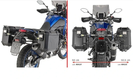 Suporturi și plăci - KAPPA - suport valize laterale MONOKEY cam Side YAMAHA TENERE 700 '19-'24,WORLD RAID '22-'25- pentru valize KVG K'VOYAGER ALU - dreapta KVGS33 decupat