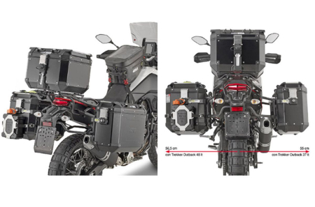 Suporturi și plăci - KAPPA - suport valize laterale MONOKEY cam Side YAMAHA TENERE 700 /WORLD RAID '19-'24 - pentru valize KFR K'FORCE și KVG K'VOYAGER ALU