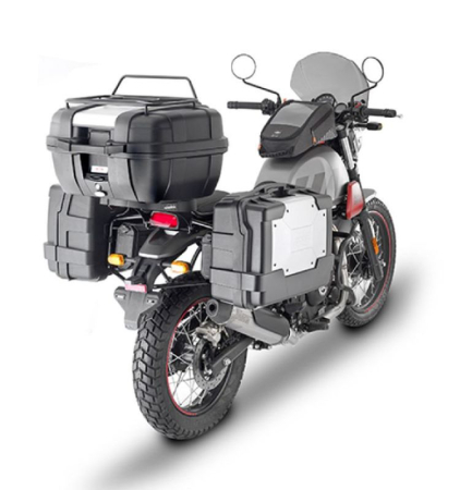 Suporturi și plăci - KAPPA - suport valize laterale MONOKEY ROYAL ENFIELD SCRAM 411 '22-'24, - și pentru valize MONOKEY retrofit KVE K'VENTURE ALU și KMS K'MISSION ALU