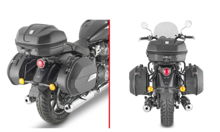 Suporturi și plăci - KAPPA - suport valize laterale MONOKEY ROYAL ENFIELD SUPER METEOR 650 '23-'25, - și pentru valize MONOKEY retrofit KVE K'VENTURE ALU și KMS K'MISSION ALU