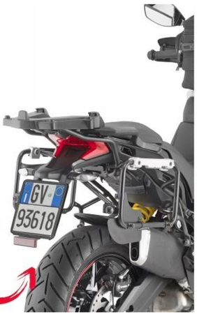 Suporturi și plăci - KAPPA - suport valize laterale SZYBKIEGO montaj monokey CAM Side DUCATși MULTISTRADA 950 S (19), MULTISTRADA ENDURO 1260 (19) - pentru valize KFR K'FORCE și KVG K'VOYAGER ALU
