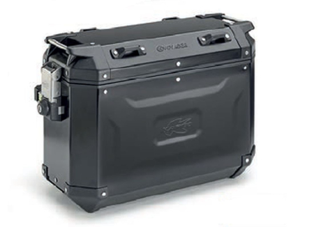 Topcase-uri și valize laterale - KAPPA - valiza laterala 37L monokey CAM Side KVG37B K'VOYAGER ALUminiu stanga, negru ANODOWANY Black Line - inlocuieste KFR37BL