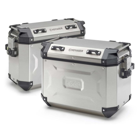 Topcase-uri și valize laterale - KAPPA - valize laterale 37L dreapta și 48L stanga monokey CAM Side KVG48A KVG37A K'VOYAGER ALUminiu, argintiu