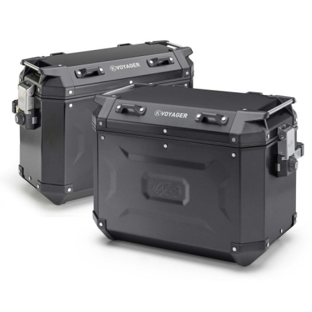 Topcase-uri și valize laterale - KAPPA - valize laterale 37L dreapta și 48L stanga monokey CAM Side KVG48B KVG37B K'VOYAGER ALUminiu, negru ANODOWANY Black Line