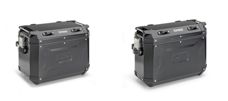 Topcase-uri și valize laterale - KAPPA - valize laterale 48L monokey CAM Side KVG48B K'VOYAGER ALUminiu dreapta > stanga, negru ANODOWANY Black Line